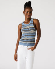 HANNAH TOP BLUE MULTI