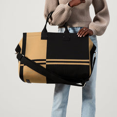 hover | The Weekender in Camel and Black shown on model.