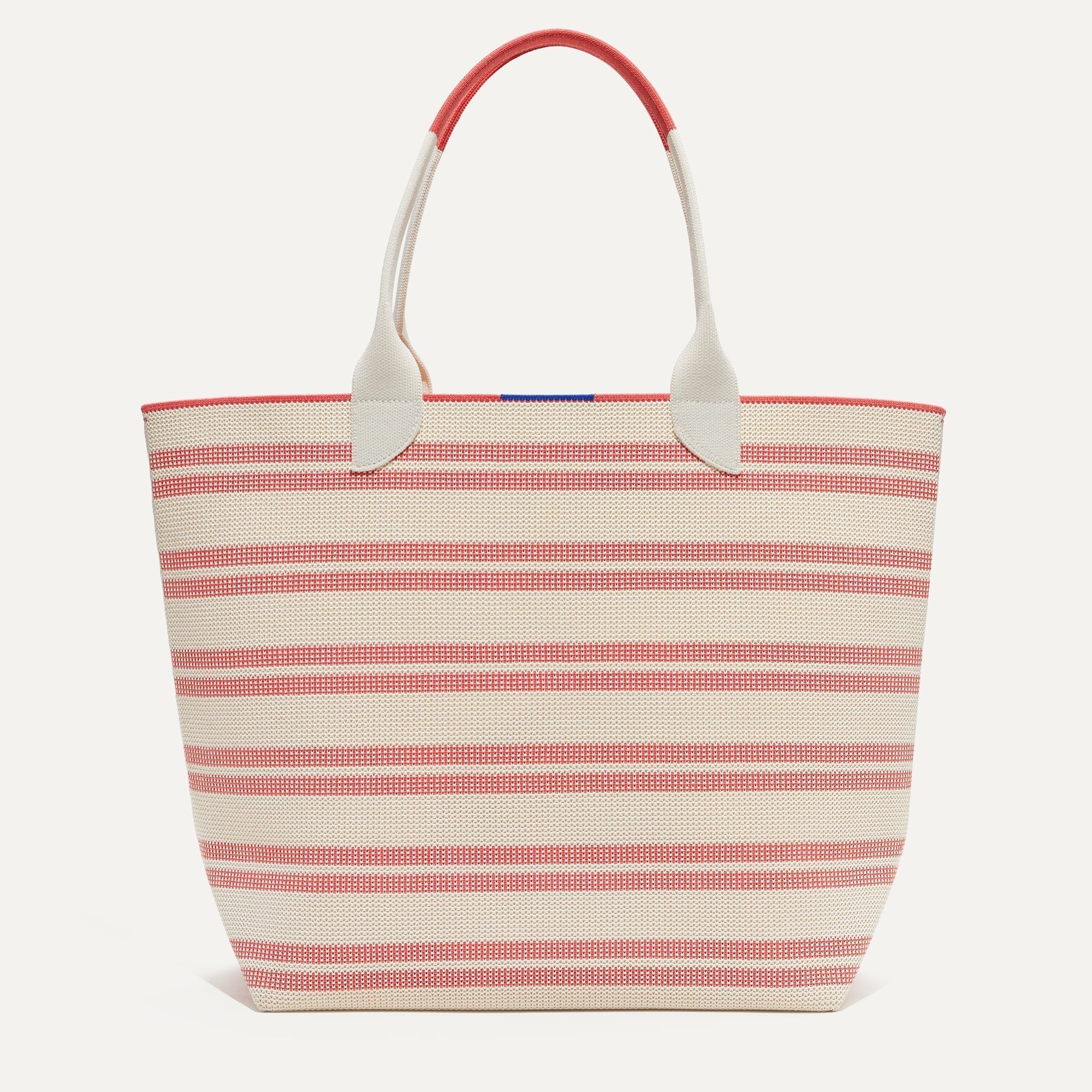 PLP |The Lightweight Tote in Coral Stripe shown from the front.