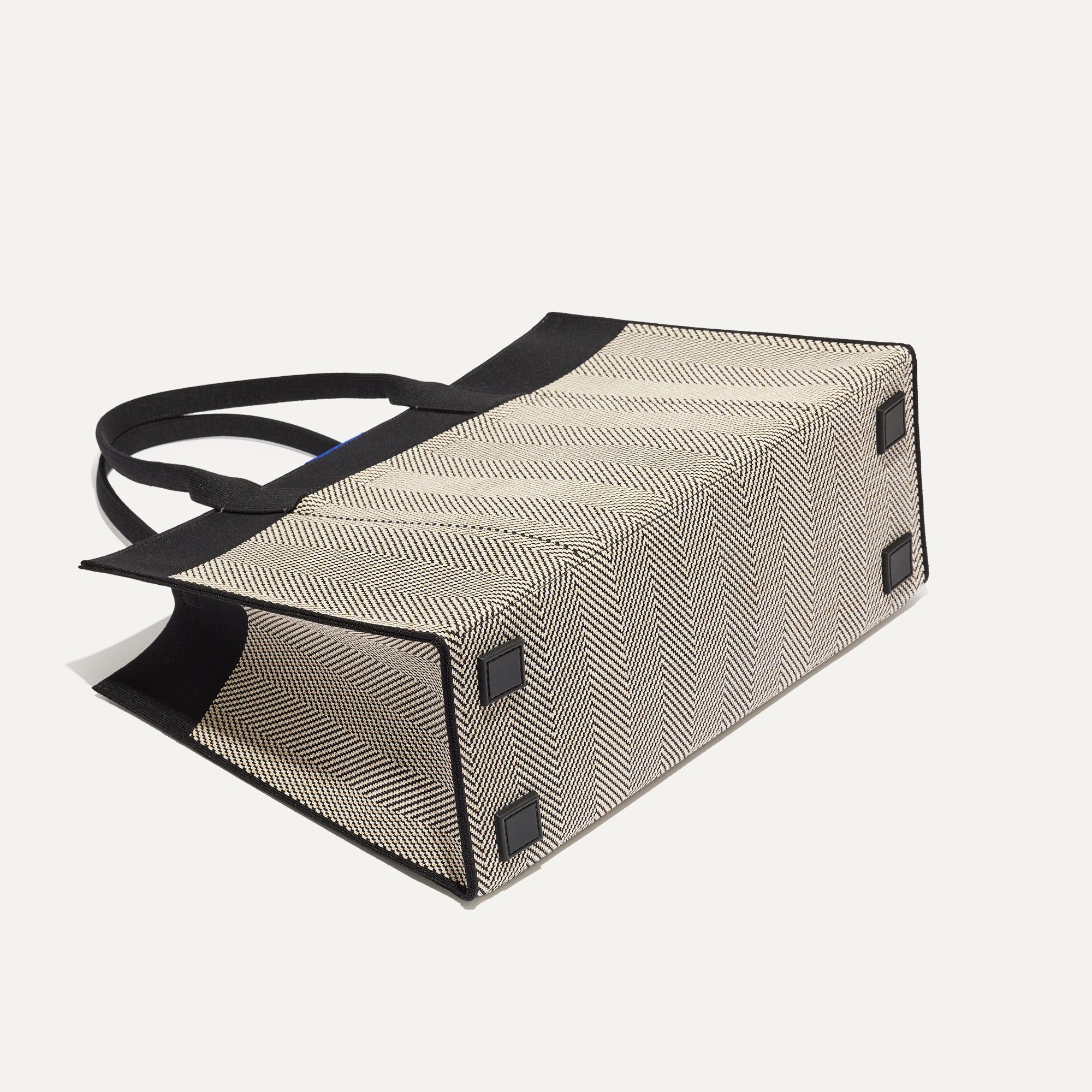 The Classic Tote - Black Herringbone