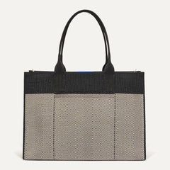 The Classic Tote - Black Herringbone