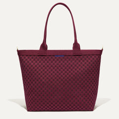 The Lightweight Zip Tote - Cabernet Check