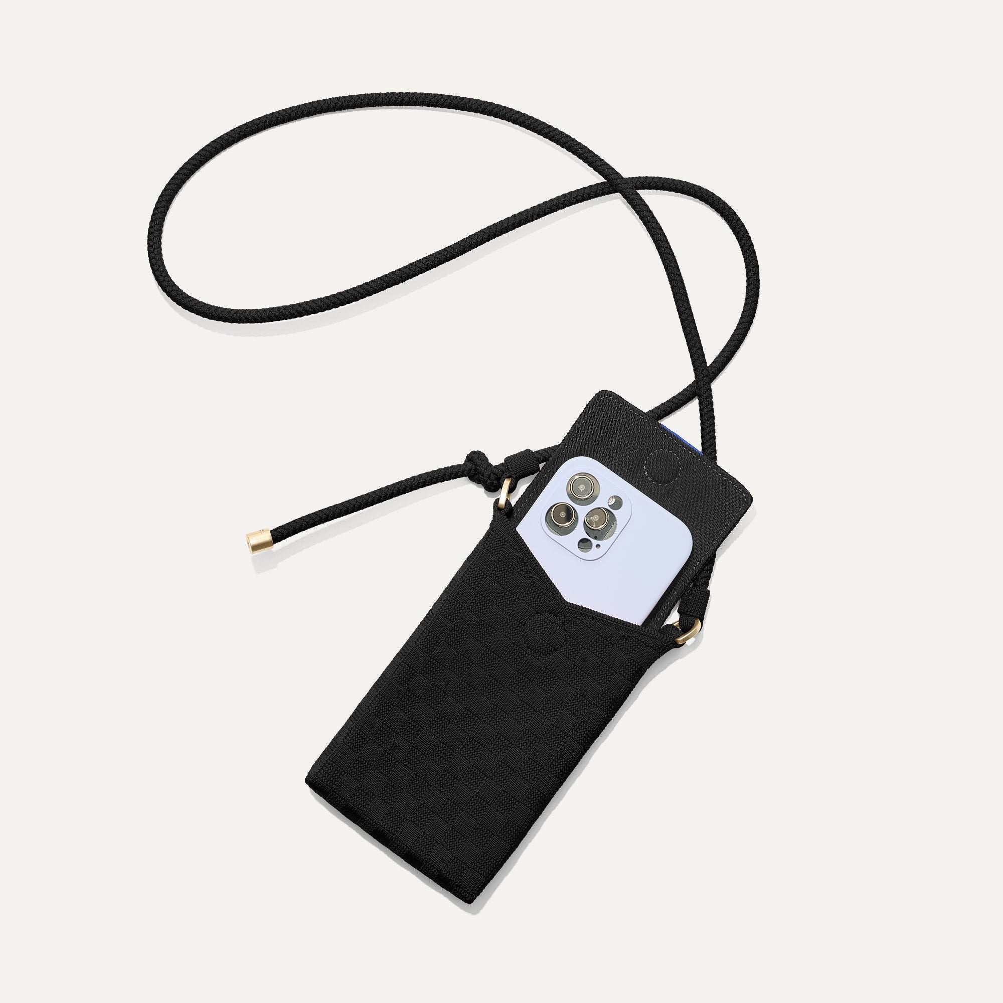 The Phone Crossbody - Black Sand