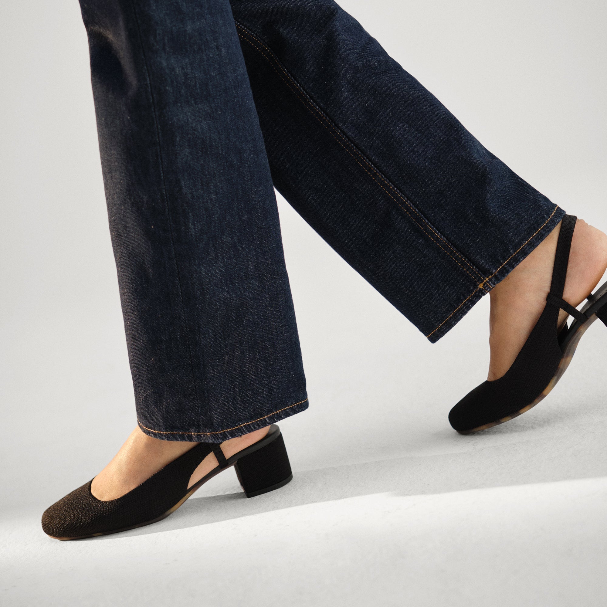 The Heel Ballet Slingback - Black