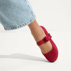The Kids ReVelvet™ Tux Bow Mary Jane - ReVelvet™ Ruby