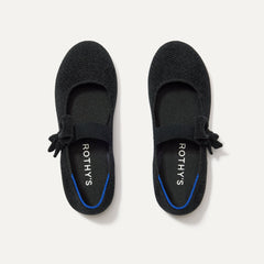 The Kids ReVelvet™ Tux Bow Mary Jane - ReVelvet™ Black