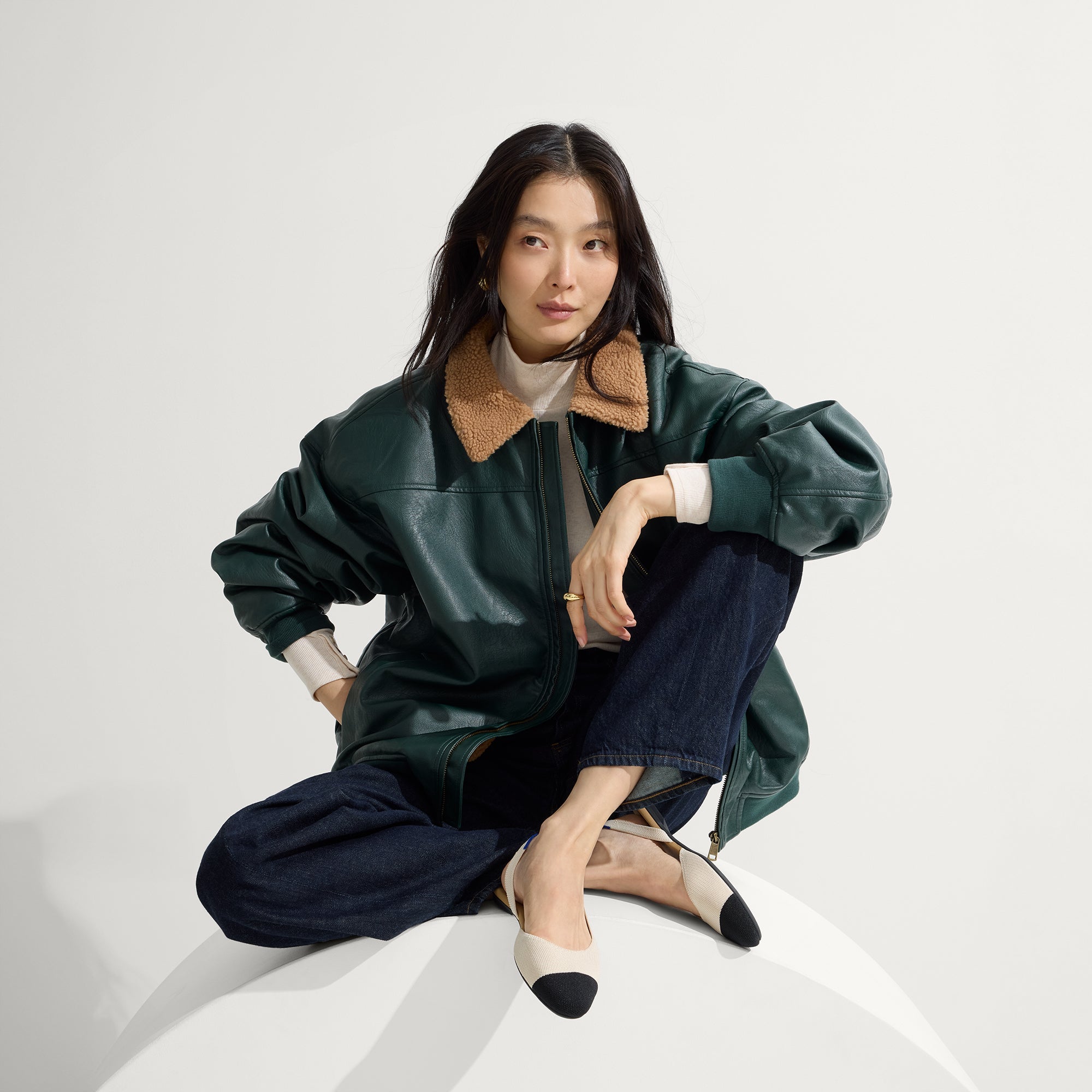 The Almond Slingback - Conch Captoe