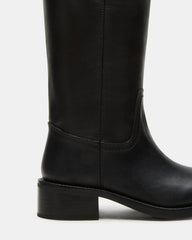 RIGGS BLACK LEATHER WIDE CALF